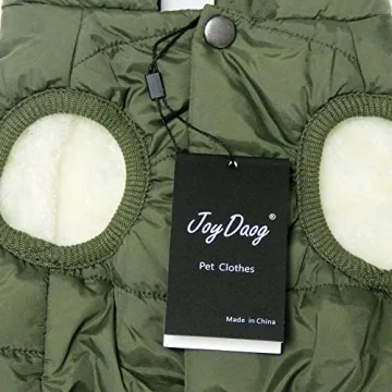 JoyDaog Fleece Lined Dog Jacket for Winter Fun