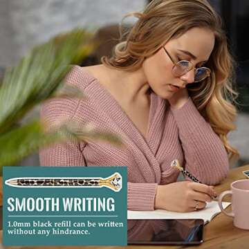 Fainne 6 Pcs Diamond Pens Leopard Bling Crystal Set