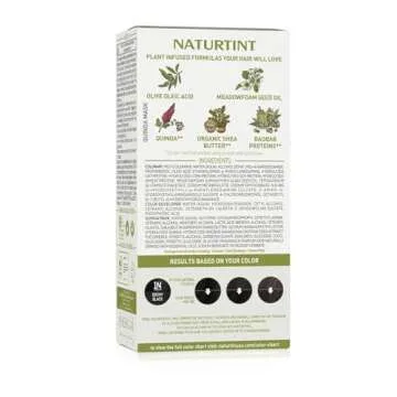 Naturtint 1N Ebony Black Permanent Hair Color (Pack of 6), Ammonia Free, Vegan, Cruelty Free, up to 100% Gray Coverage, Long Lasting Results (Packaging may vary)