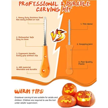 Pumpkin Carving Kit with Tools & Stencils - Greatever
