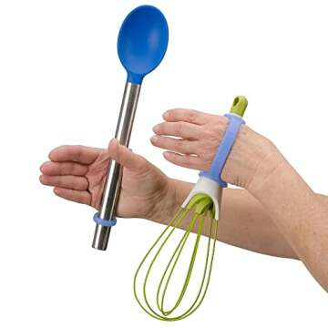 EazyHold Blue Silicone Universal Cuff for Mobility Aid