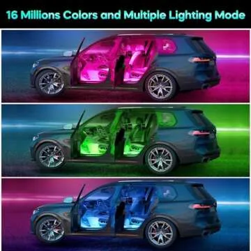 Winzwon Car Accessories for Women Men, Gifts for Him Her, Led Lights for Car Decor, APP Control Insi...