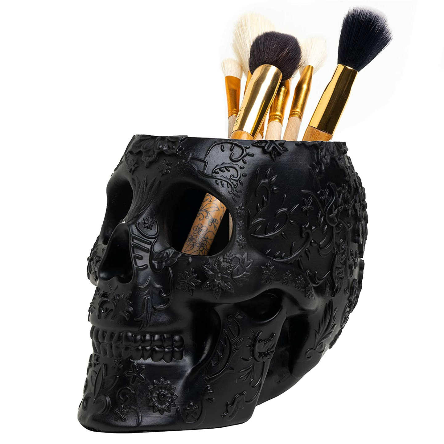 Skull Makeup Brush and Pen Holder Extra Large
