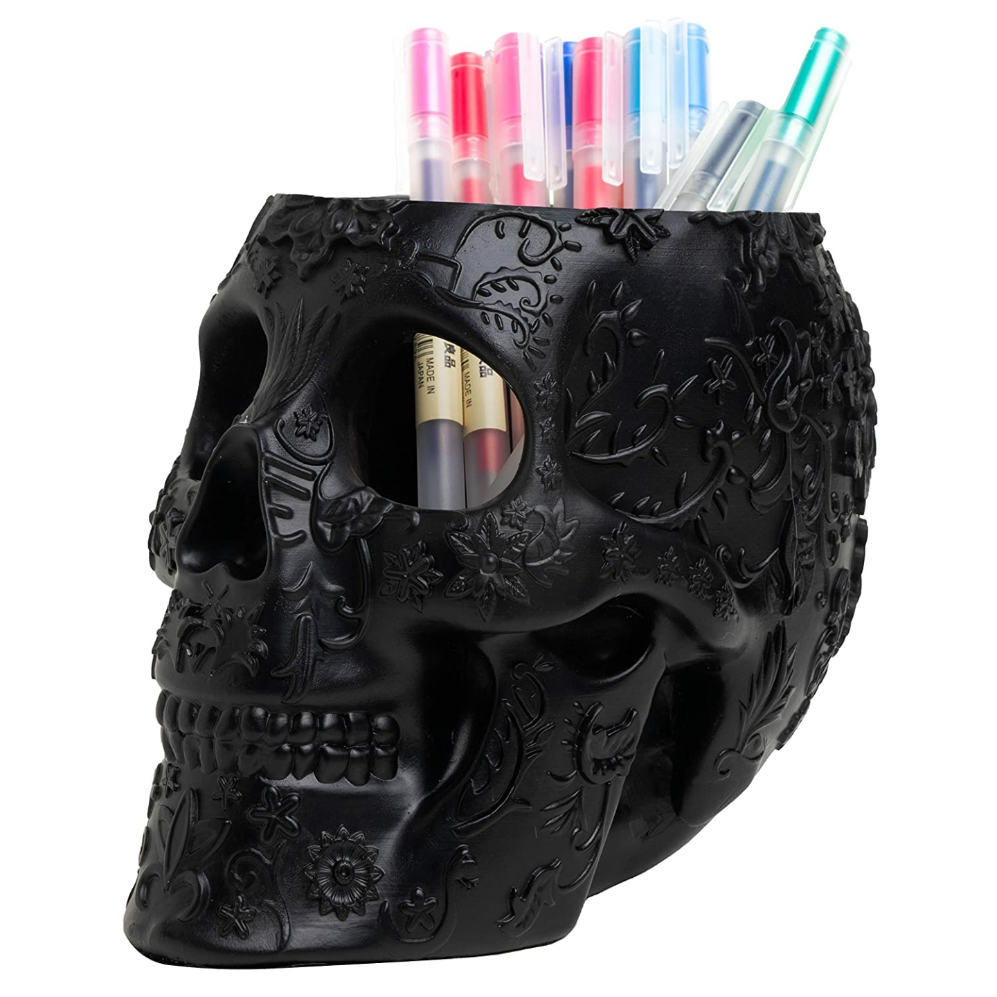 Skull Makeup Brush and Pen Holder Extra Large