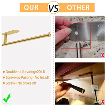 Stylish Double Rod Paper Towel Holder for Kitchen