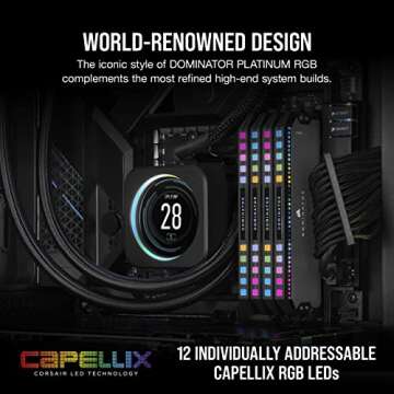 CORSAIR DOMINATOR PLATINUM RGB DDR5 64GB (2x32GB) DDR5 5600MHz CL40 AMD EXPO Intel XMP iCUE Compatible Computer Memory – Gray (CMT64GX5M2B5600Z40K)