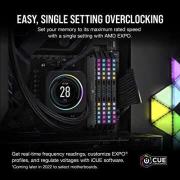 CORSAIR DOMINATOR PLATINUM RGB DDR5 64GB (2x32GB) DDR5 5600MHz CL40 AMD EXPO Intel XMP iCUE Compatible Computer Memory – Gray (CMT64GX5M2B5600Z40K)