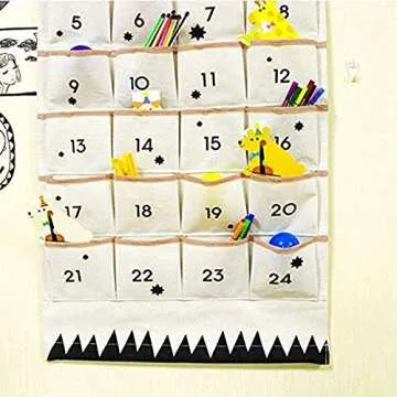 Interactive Christmas Advent Calendar with 24 Pockets
