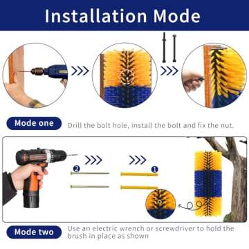 Livestock Scratching Brush Goat Scratcher Brush Full Massage Grooming Brush with 8 Screws for Cow,Cattle,Cow,Sheep, Horses,Pigs