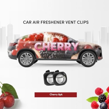 Car Air Freshener Clips - 8 Pack Cherry Scent