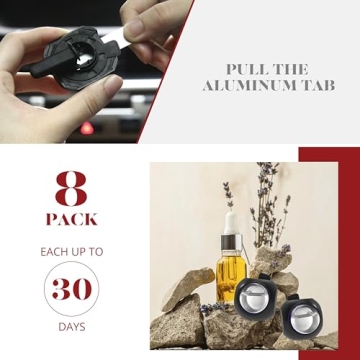 Car Air Freshener Clips - 8 Pack Cherry Scent