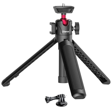 MT-16 Extendable Mini Camera Tripod, 4 Levels Adjustment 360° Ball Head Cold Shoe Lightweight Porta...