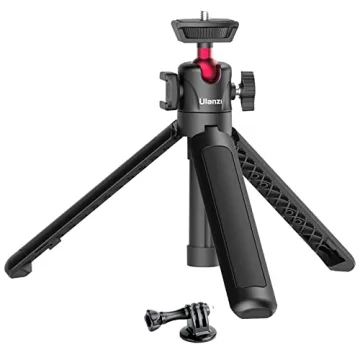 MT-16 Extendable Mini Camera Tripod, 4 Levels Adjustment 360° Ball Head Cold Shoe Lightweight Porta...