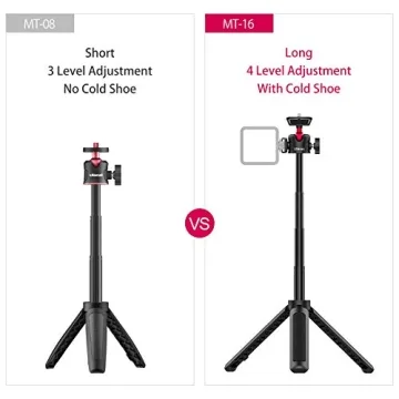 MT-16 Mini Tripod for Vlogging and Travel - Lightweight & Adjustable