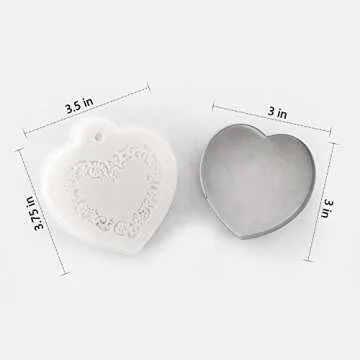 Valentine Cookie Decorating Stencil and Cutter Set, 11-Pieces Cookie Stencils for Royal Icing, 1-Piece Love Heart Cookie Cutter(Valentine's Day)