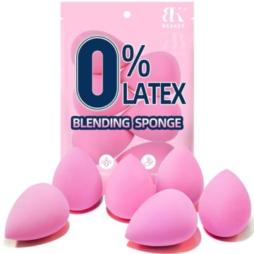 BEAKEY Super Soft Makeup Sponge Set of 6 Blending Sponges