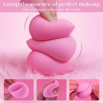 BEAKEY Super Soft Makeup Sponge Set of 6 Blending Sponges