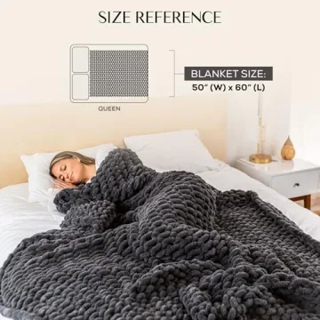 Chunky Knit Blanket Throw - Cozy, Soft & Elegant Design