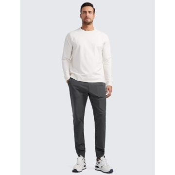 CRZ YOGA Men's Quick Dry Golf Joggers with Pockets