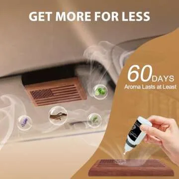 AirPurelle Car Air Freshener for Men – 60+ Days car scents Long Lasting – Wood Car Freshener wit...