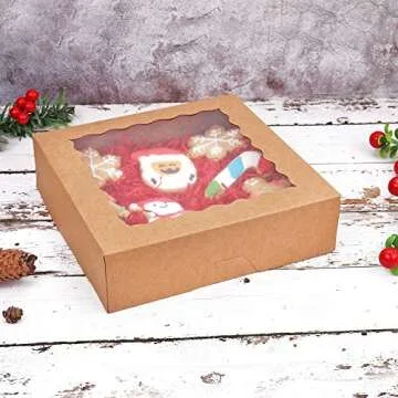 Tcoivs 20-Pack Pie Boxes with Window for Pies & Pastries