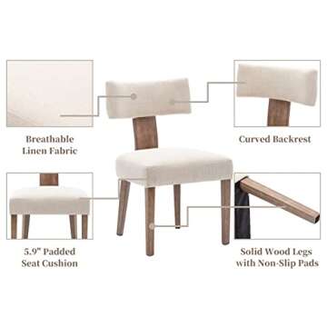 BESTANO Modern Dining Chairs Set of 6, Chic Comfort