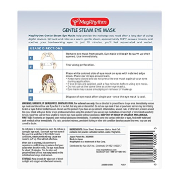 MegRhythm Gentle Steam Eye Mask for Relaxation