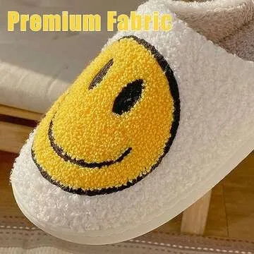 Yellow Face Slippers - Cozy, Cute, and Comfortable Plush Slip-Ons for All Ages!