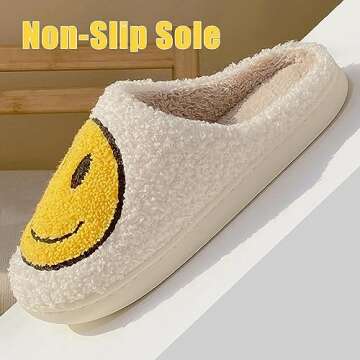 Comfy Yellow Face Slippers for Men and Women Indoor Outdoor