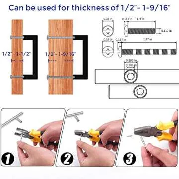 Stylish Ravinte Matte Black Cabinet Handles for Kitchens