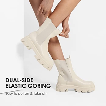 Stylish DREAM PAIRS Women's Chelsea Boots for Comfort