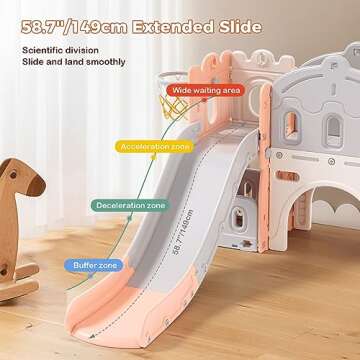 Lischwert 8-in-1 Toddler Slide and Swing Set for Kids