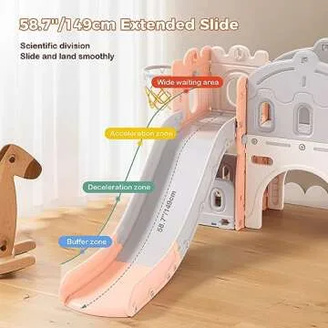 Lischwert 8-in-1 Toddler Slide and Swing Set for Kids