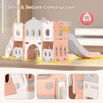 Lischwert 8-in-1 Toddler Slide and Swing Set for Kids