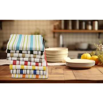COTTON CRAFT Oversized Kitchen Towels - Durable & Absorbent