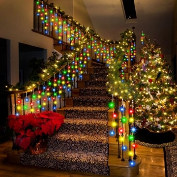 JREWDOIN 52FT LED Christmas Lights for Holiday Decoration