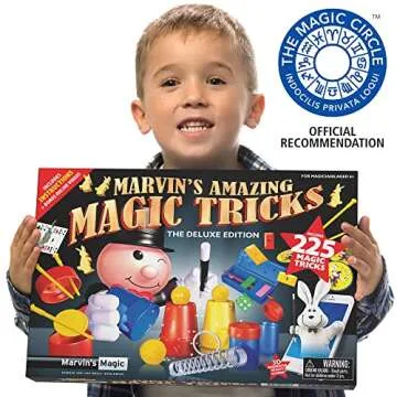 Marvin's Magic - Kids Magic Set - Box of Tricks, Amazing Magic Tricks for Kids - Magic Made Easy Range - Includes Magic Wand, Card Tricks, Much More - Suitable for Ages 6 and Up - 225 Magic Tricks
