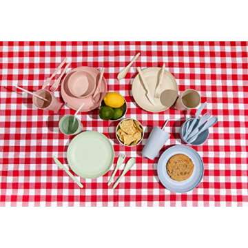 HenoHouseware Eco-Friendly 24 Piece Dinnerware Set