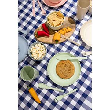HenoHouseware Eco-Friendly 24 Piece Dinnerware Set