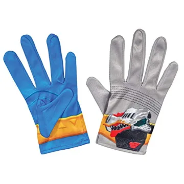 Official Power Rangers Blue Ranger Gloves for Kids - Dino Fury Costume Accessories