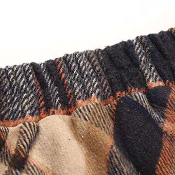 Fall Skirts for Women 2024 Trendy Winter Clothes Fashion Outfits High Waisted A Line Pleated Wool Long Maxi Brown Plaid Skirt, Long Brown, M