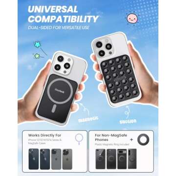 Klearlook Magnetic Phone Mount - Secure Suction Grip for Selfies & Vlogging