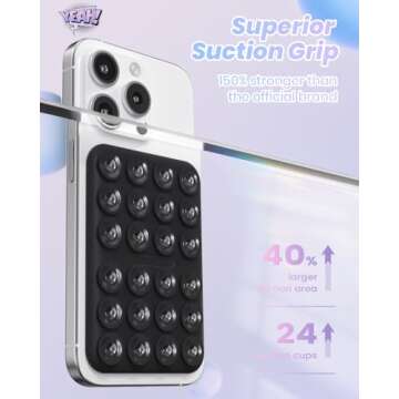 Klearlook Magnetic Suction Phone Mount for Phones - Black