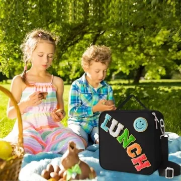 Smiley Insulated Lunch Bag with Adjustable Strap for All Ages