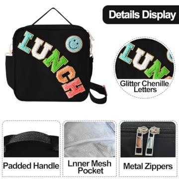 Smiley Insulated Lunch Bag with Adjustable Strap for All Ages