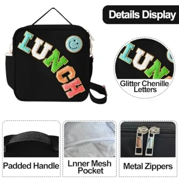 Smiley Insulated Lunch Bag with Adjustable Strap for All Ages