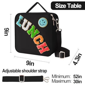 Smiley Insulated Lunch Bag with Adjustable Strap for All Ages