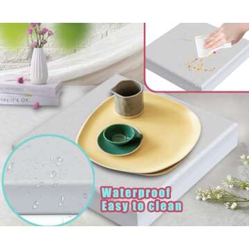 DAFENCHI Pottery Foam Pad for Form Pressing, 15.7" Square Pottery Foam Mat, Pottery Foam Table Runner, Large Sponge for Pottery Molds Pressing Painting Glazing, Pottery Tools