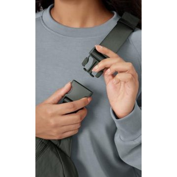 ODODOS 2L Belt Bag for Women Men, Crossbody Fanny Packs with Adjustable Strap Waist Pouch for Workout Hiking Running Travel, Charcoal