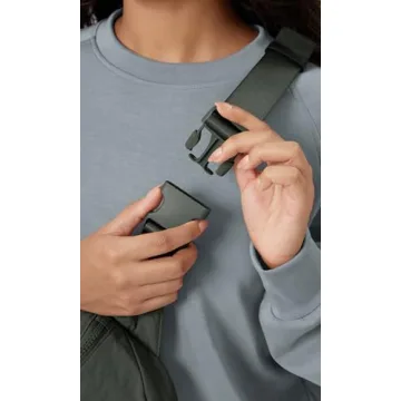 ODODOS 2L Belt Bag for Women Men, Crossbody Fanny Packs with Adjustable Strap Waist Pouch for Workout Hiking Running Travel, Charcoal